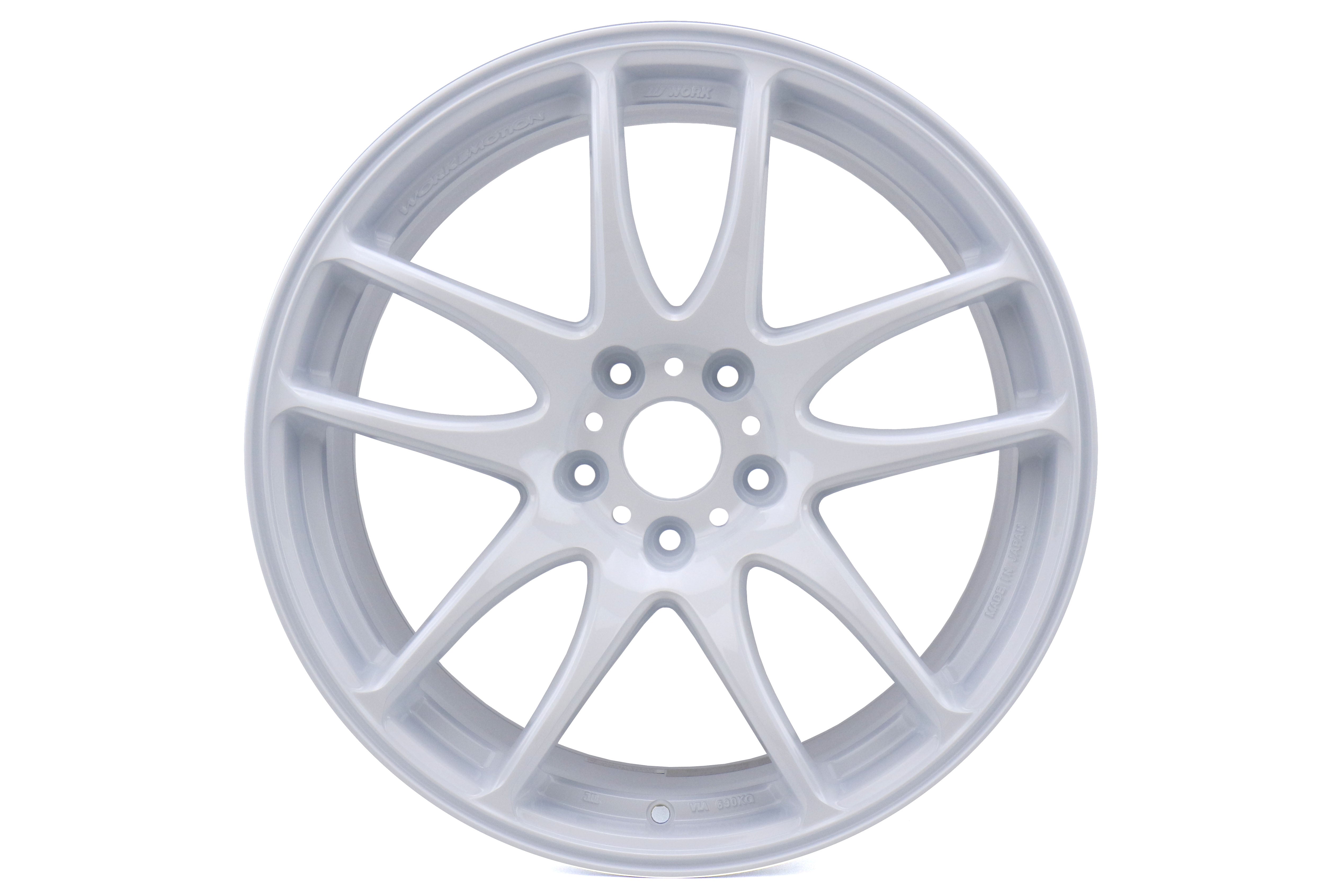 Work Wheels Emotion CR Kiwami White (Deep Concave) 18x9.5 +38 5x114.3 (Sold As Pair) - 2015-2024 Subaru WRX / 2015-2021 STI / 2019-2024 Forester